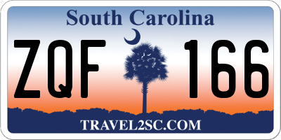 SC license plate ZQF166