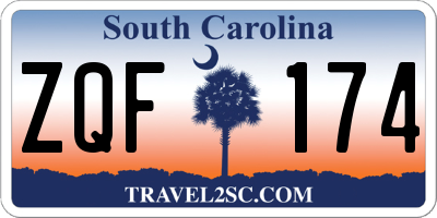 SC license plate ZQF174