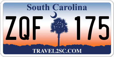 SC license plate ZQF175