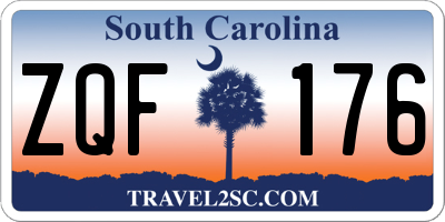 SC license plate ZQF176
