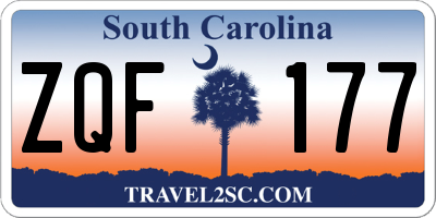 SC license plate ZQF177