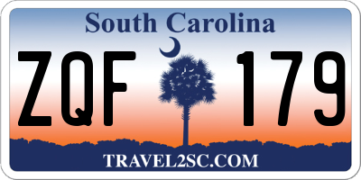 SC license plate ZQF179