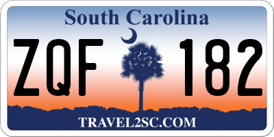 SC license plate ZQF182