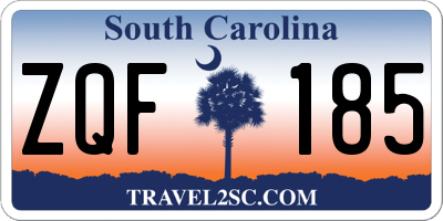 SC license plate ZQF185