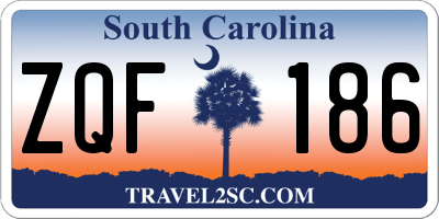 SC license plate ZQF186