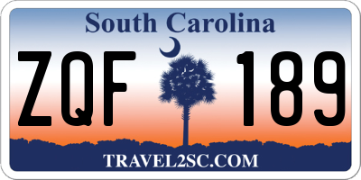 SC license plate ZQF189