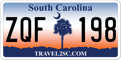 SC license plate ZQF198