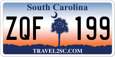 SC license plate ZQF199