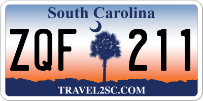 SC license plate ZQF211