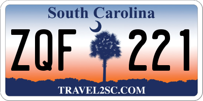 SC license plate ZQF221