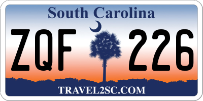 SC license plate ZQF226