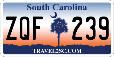 SC license plate ZQF239