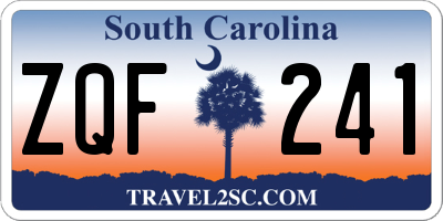 SC license plate ZQF241