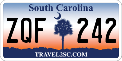 SC license plate ZQF242