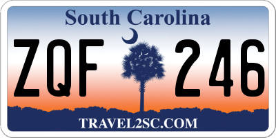 SC license plate ZQF246