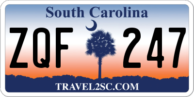 SC license plate ZQF247