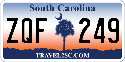 SC license plate ZQF249