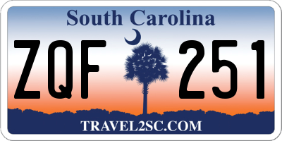 SC license plate ZQF251