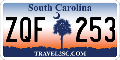 SC license plate ZQF253