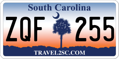 SC license plate ZQF255