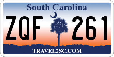 SC license plate ZQF261