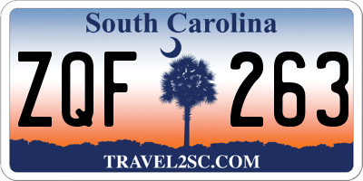 SC license plate ZQF263