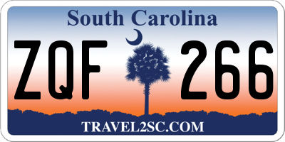 SC license plate ZQF266