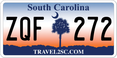 SC license plate ZQF272