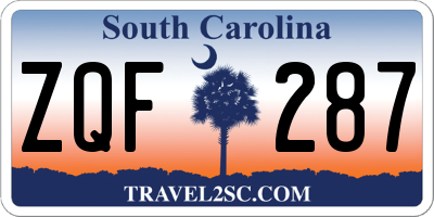 SC license plate ZQF287