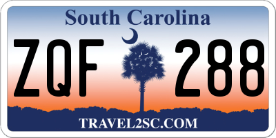 SC license plate ZQF288
