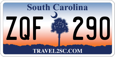 SC license plate ZQF290
