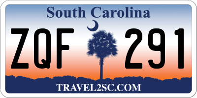 SC license plate ZQF291