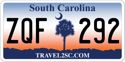 SC license plate ZQF292