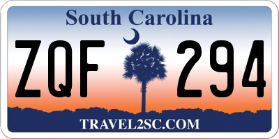SC license plate ZQF294