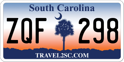 SC license plate ZQF298