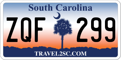 SC license plate ZQF299