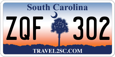 SC license plate ZQF302