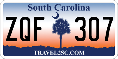 SC license plate ZQF307