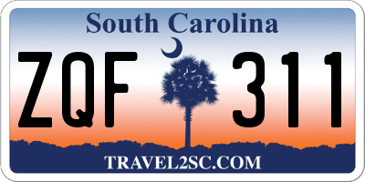 SC license plate ZQF311