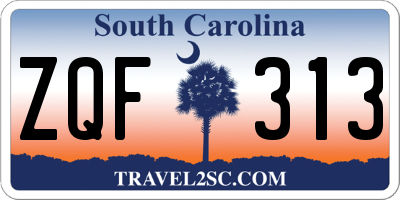 SC license plate ZQF313