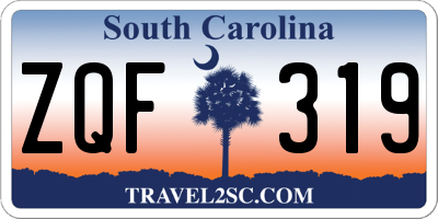 SC license plate ZQF319