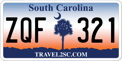 SC license plate ZQF321