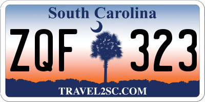 SC license plate ZQF323