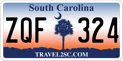 SC license plate ZQF324