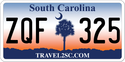 SC license plate ZQF325