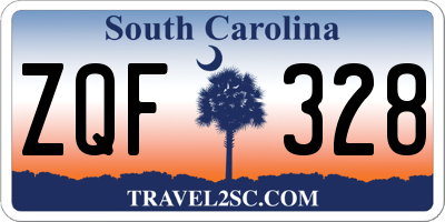 SC license plate ZQF328