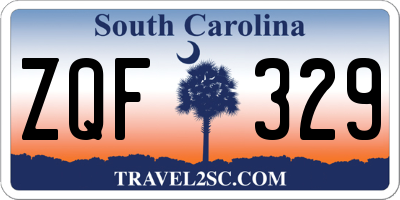 SC license plate ZQF329