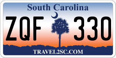 SC license plate ZQF330
