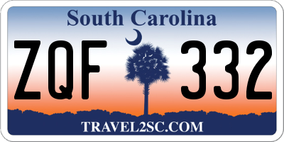 SC license plate ZQF332