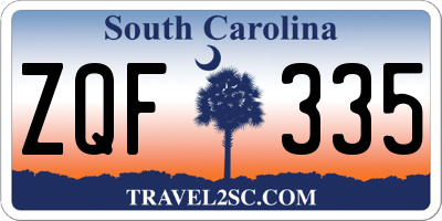 SC license plate ZQF335
